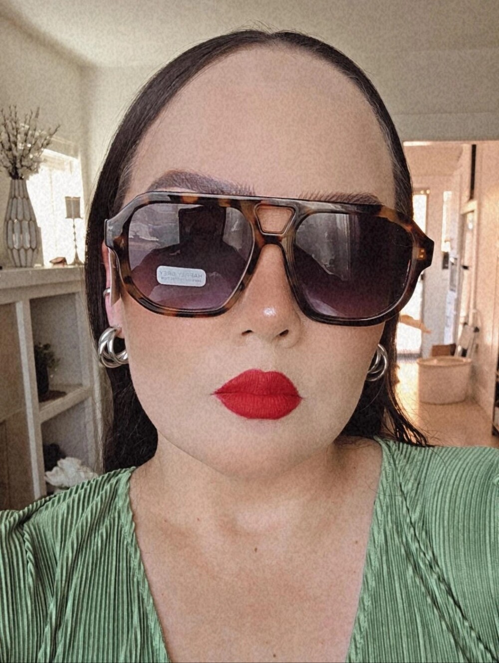 Tortoiseshell Oversized Square Sunglasses - Women Accessories